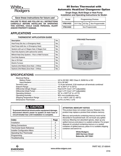 White Rodgers 1F56N-911 Thermostat User Manual.php